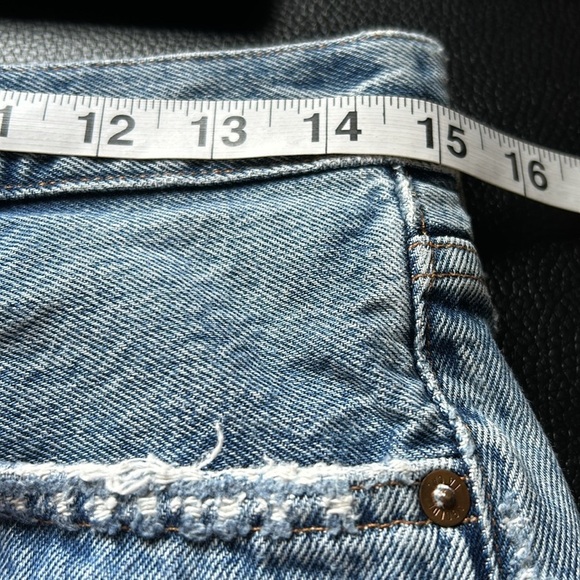 AGOLDE Jean Short PARKER VINTAGE CUT OFF High Rise Raw Hem Sz 27 - Picture 11 of 14